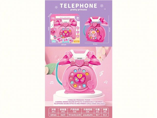 INTELLIGENT EARLY EDUCATION PRINCESS DIAL TELEPHONE
